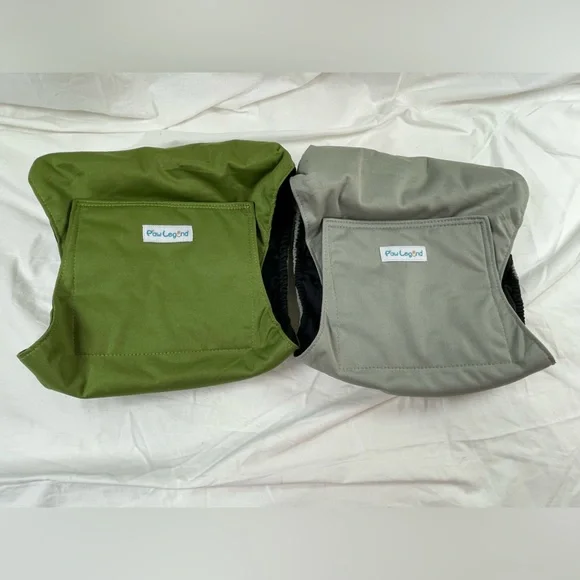 PAW LEGEND Diapers for Male Dog (2 Pack)-Washable Dog Belly Wrap-Velcro-EC-Sz L - Picture 1 of 7